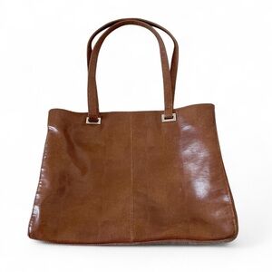Elegant Brown Leather Tote Bag